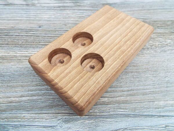3 x 5 ml illóolaj tároló diófából