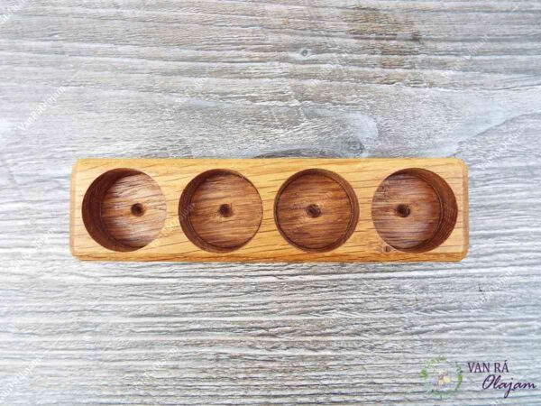 4x15 ml illóolaj tároló tölgyfából
